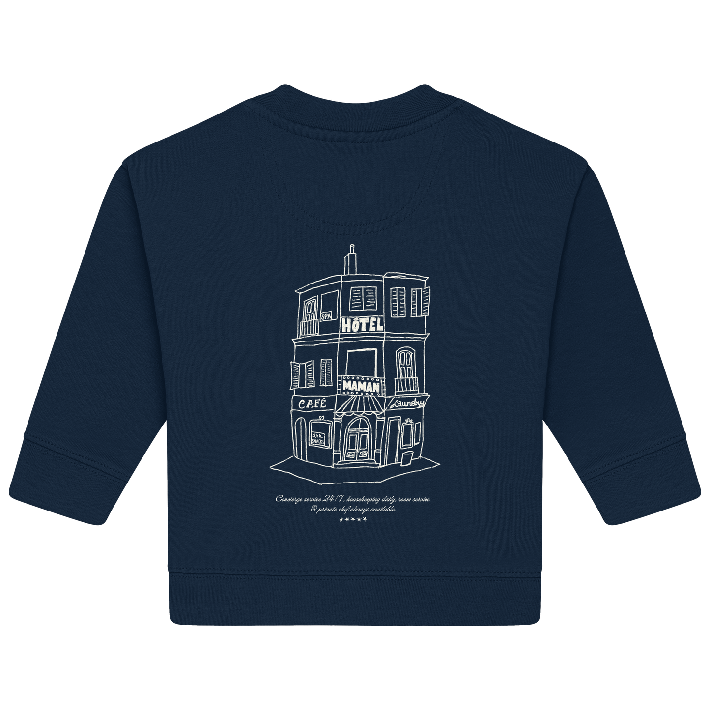 HÔTEL MAMAN French Navy - Baby Organic Sweatshirt