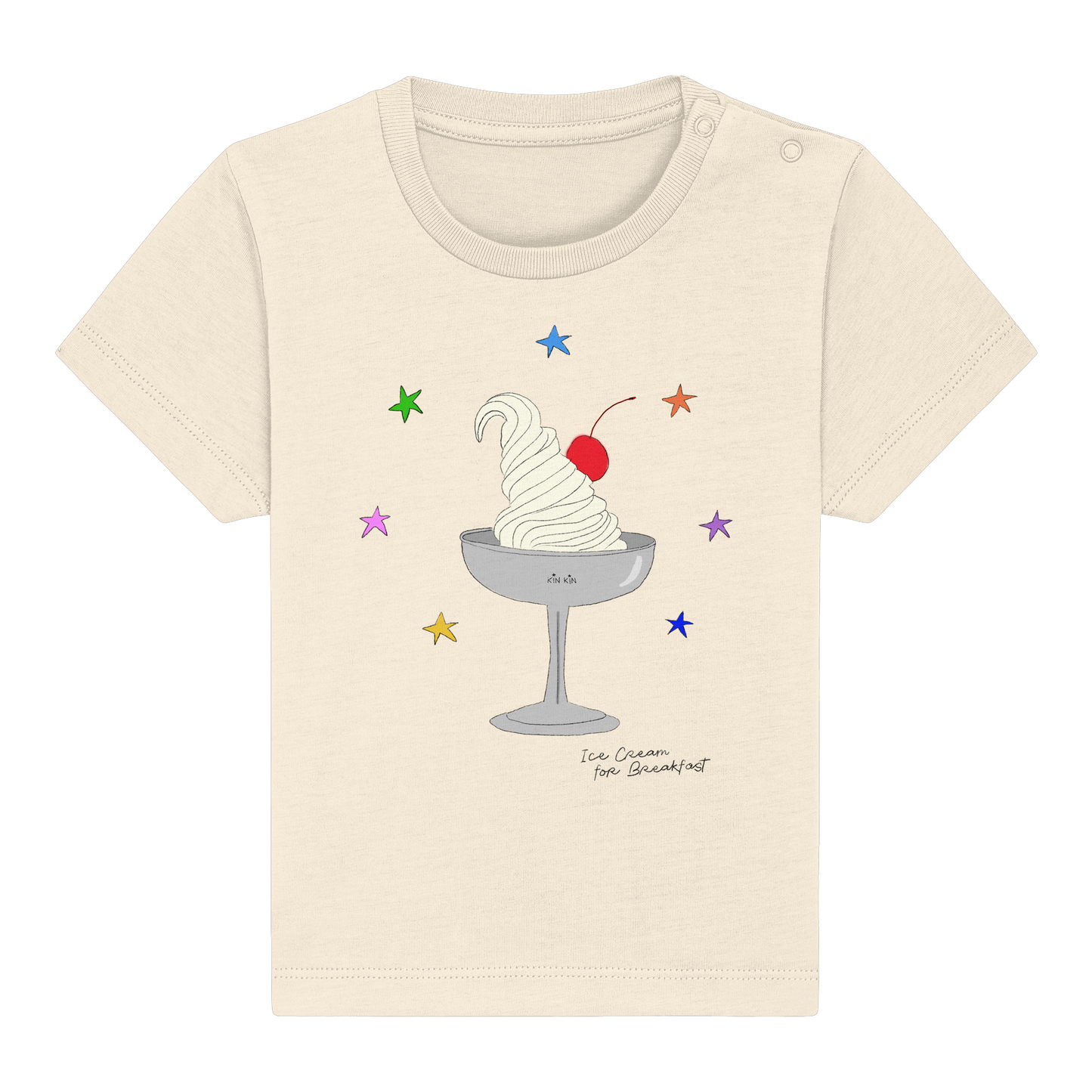 ICE CREAM FOR BREAKFAST - Baby Organic Shirt