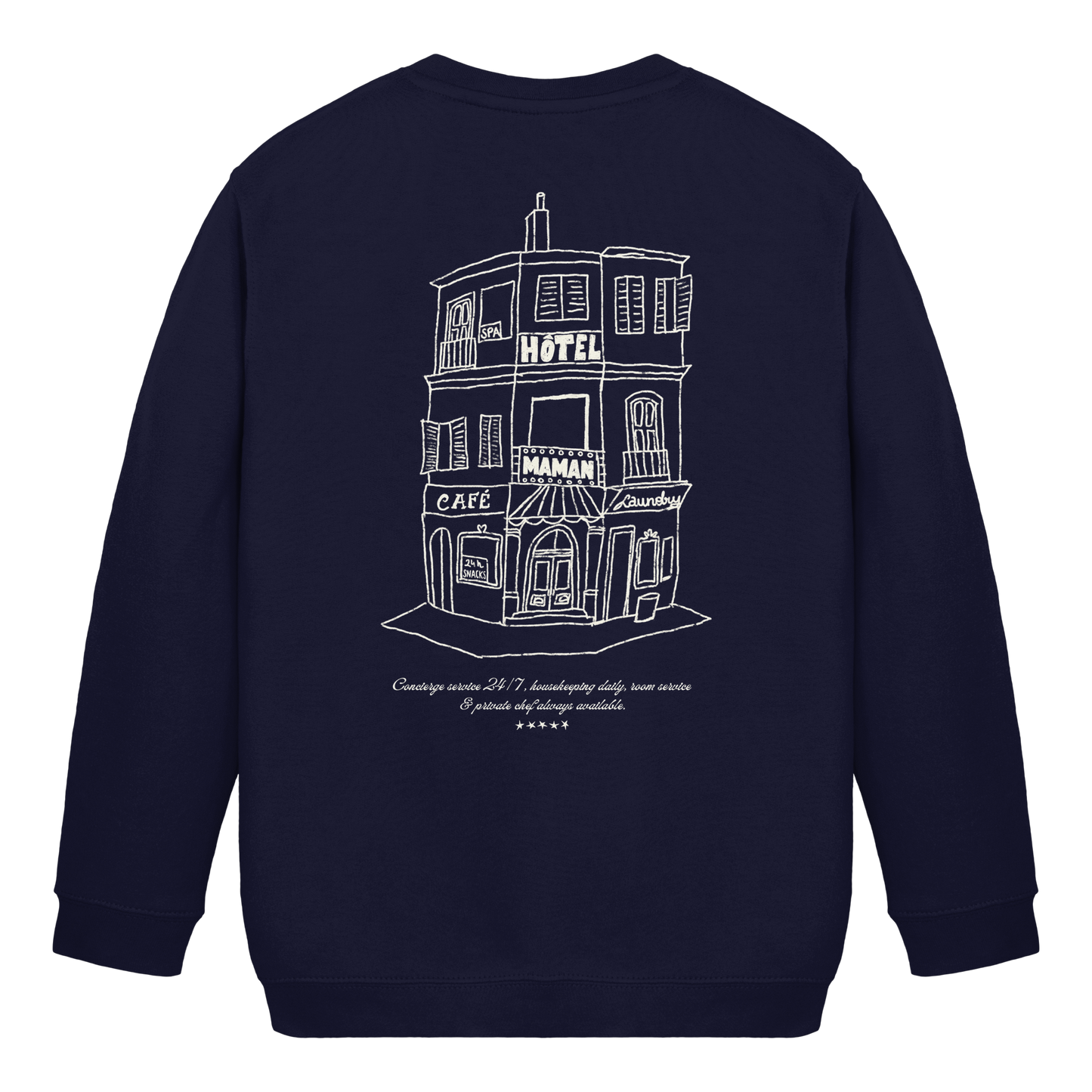 HÔTEL MAMAN Oxford Navy - Kids Basic Sweatshirt
