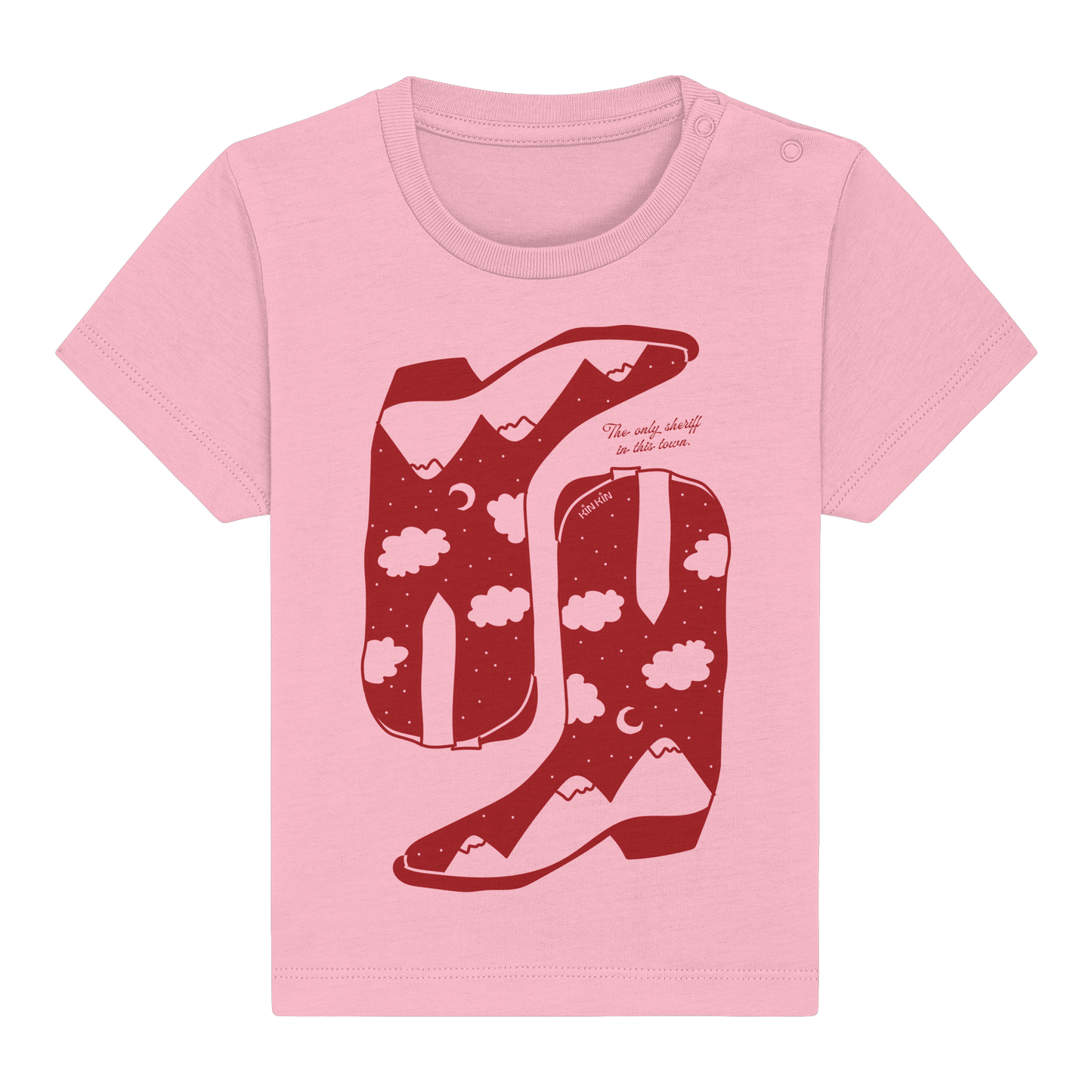 BOOTS Cotton Pink - Baby Organic Shirt